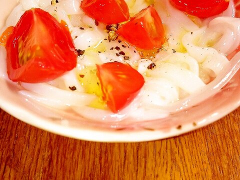 スーパーのイカそうめんで簡単カルパッチョ